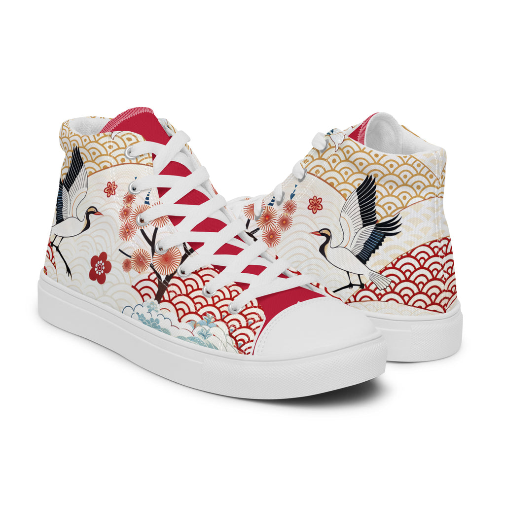 Gegensätzliche Ansicht der HIgh Top Canvas von vorne und hinten. By Just a Girl.