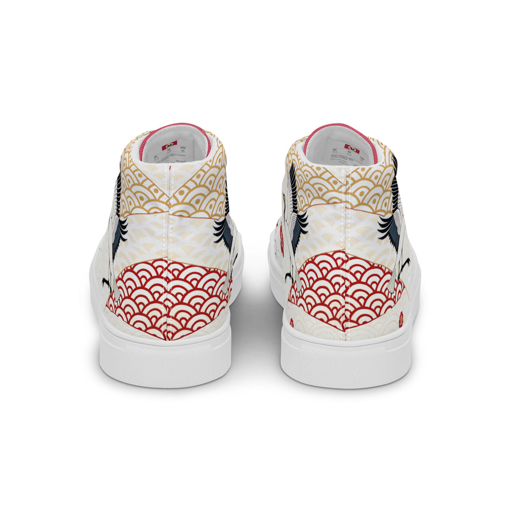 The Craneflow High Top Canvas für Damen Ansicht von Hinten. By Just a Girl.