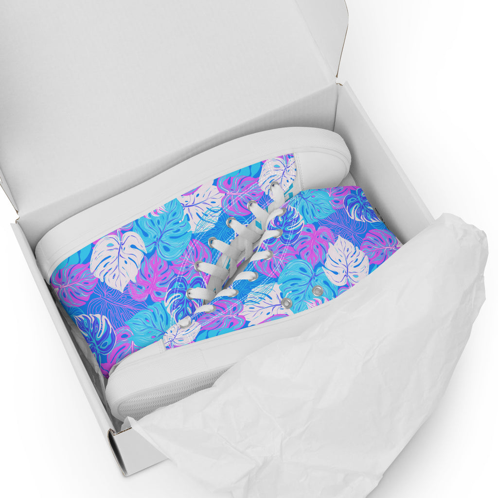 Damen High Top Canvas Ansicht liegend im Schuhkarton. By Just a Girl