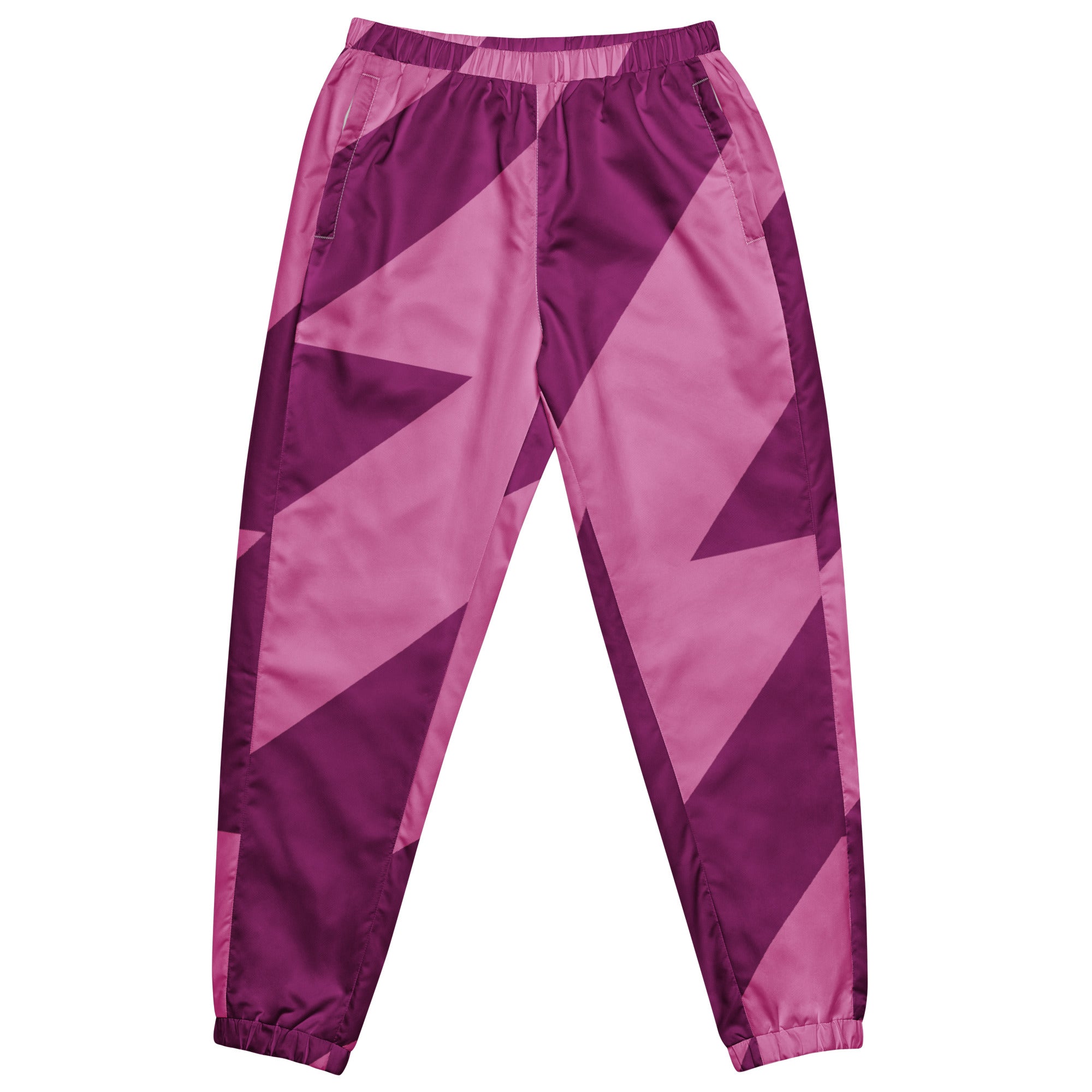 Damen Trainingshose im  Blockstreifen Design in warmen  Beere und Bordeaux. Femininer Streetstyle mit weicher Kraft, designed by,  By Just a Girl.