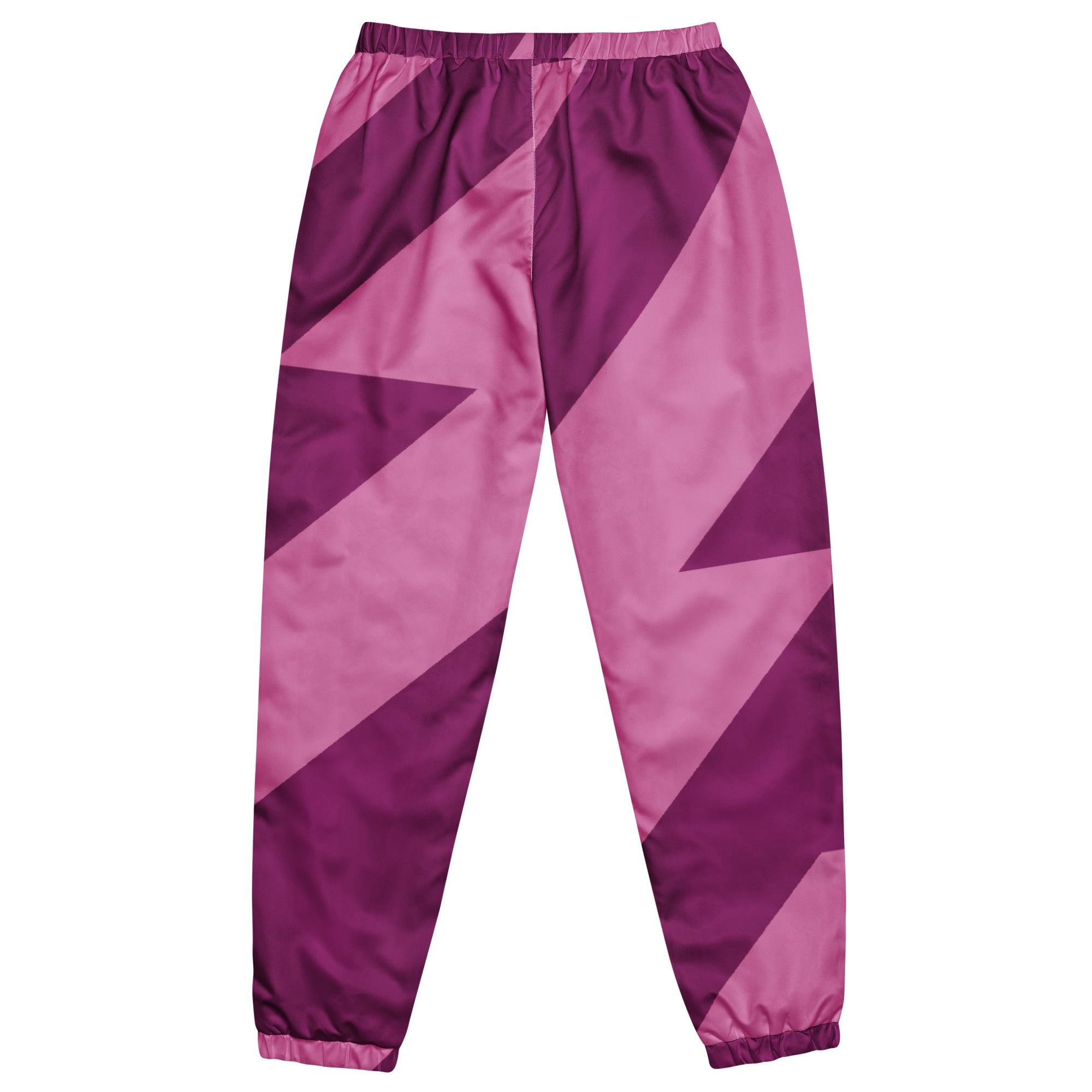 Damen Trainingshose im  Blockstreifen Design in warmen  Beere und Bordeaux. Femininer Streetstyle mit weicher Kraft, designed by,  By Just a Girl.