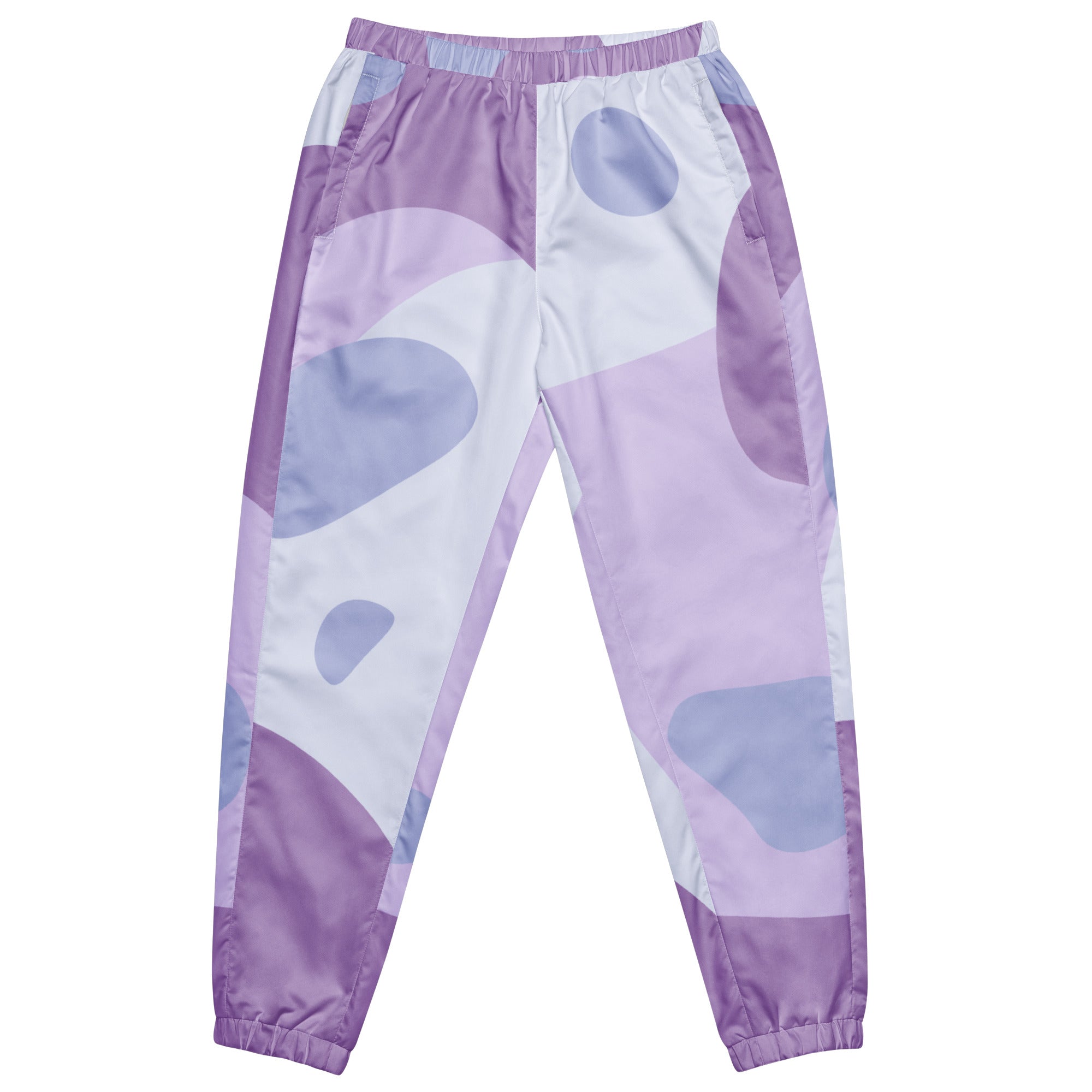 Damen Trainingshose in zarten Violett Nuancen-Muster. Lässiger Streetstyle für Frauen von By Just a Girl.