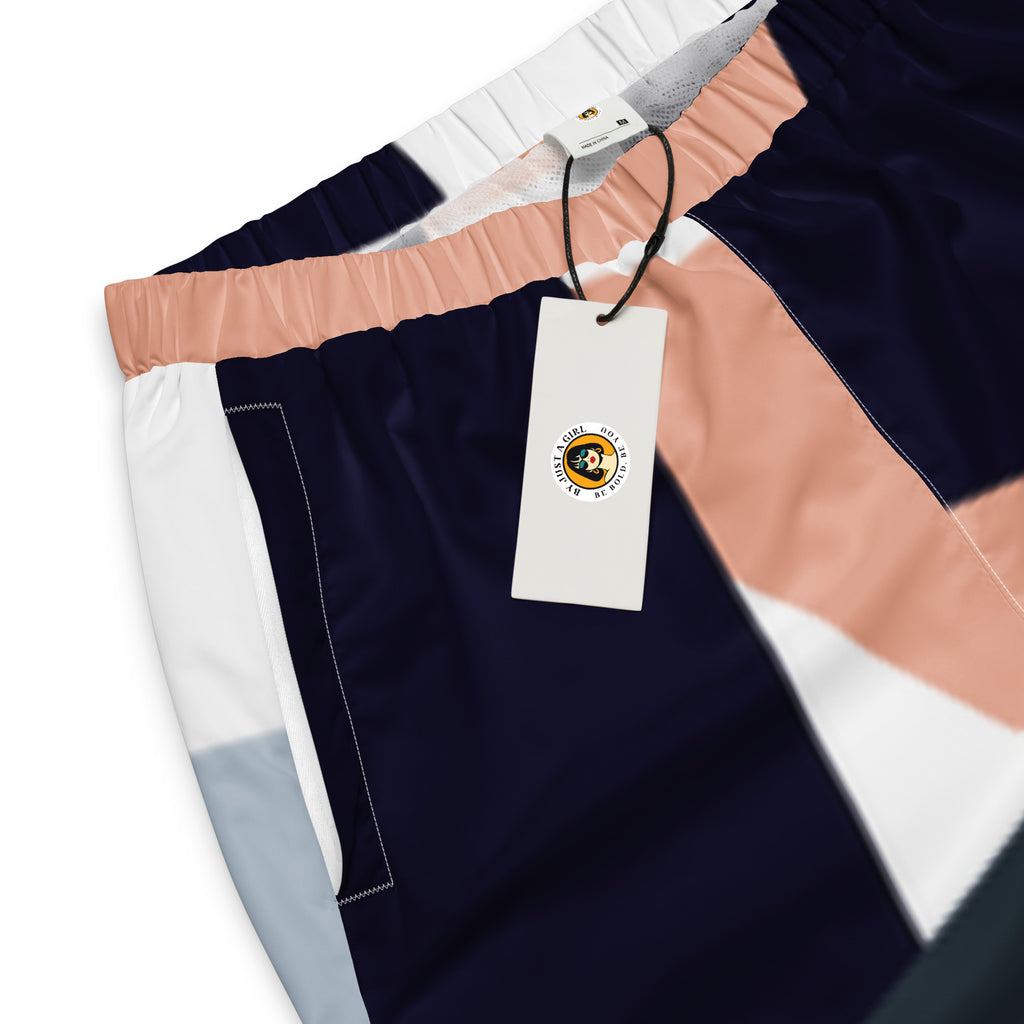 Cropped Windbreaker mit Stylischem Block Muster. Lässiger Streetstyle für Frauen von By Just a Girl.