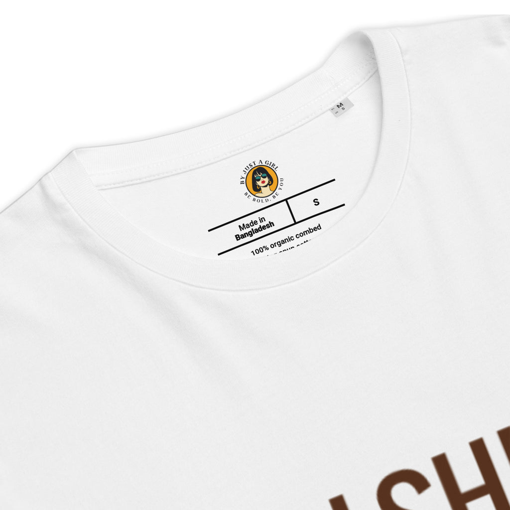 Etiketten Innenansicht mit Logo. Designed, by Just a Girl.